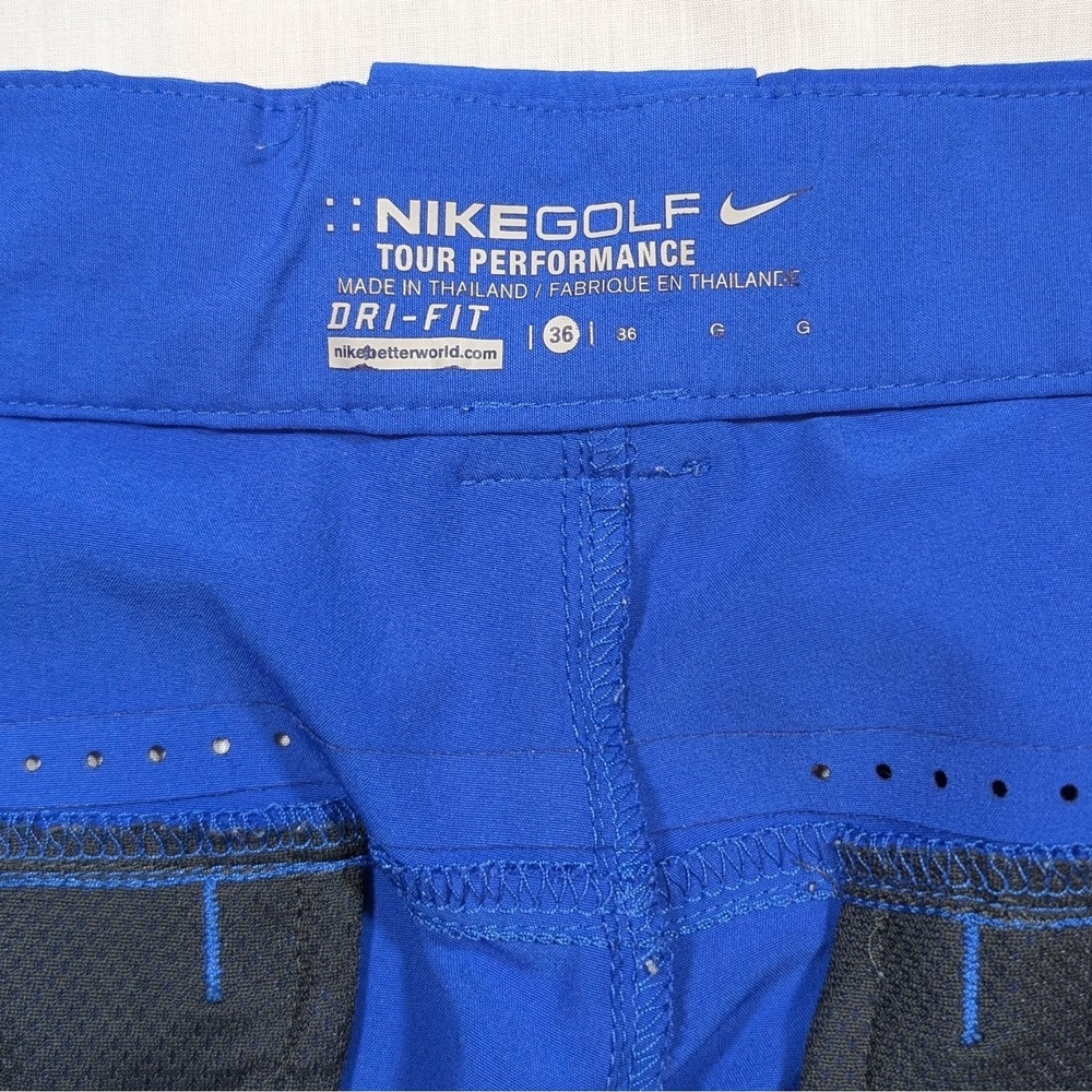 Nike Golf Tour Performance Dri-Fit Men's Shorts Blue Size 36 Wicking Stretch - Picture 7 of 9